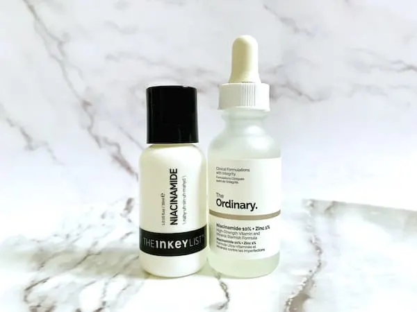 The Inkey List Niacinamide Serum and The Ordinary Niacinamide 10% + Zinc 1%