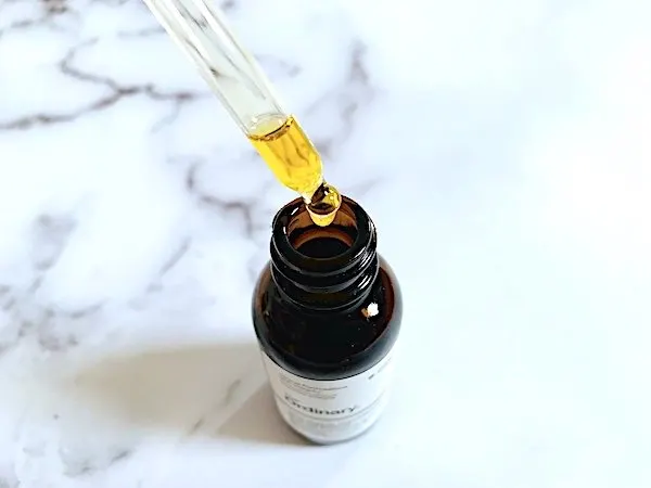 The Ordinary 100% Organic Cold-Pressed Rose Hip Seed Oil with dropper