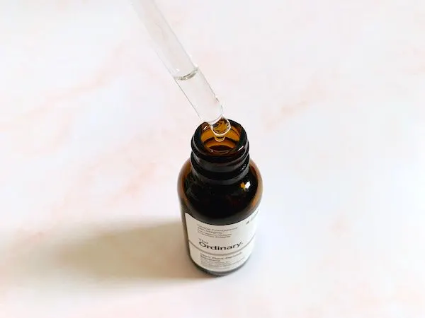 The Ordinary 100% Plant-Derived Squalane open with dropper