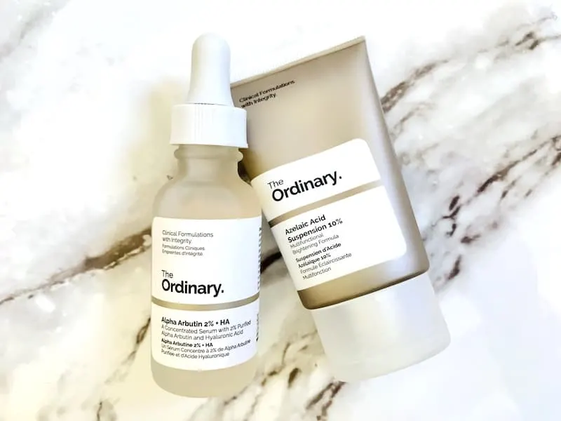 The Ordinary Alpha Arbutin 2% and Azelaic Acid 10% Suspension for acne scars