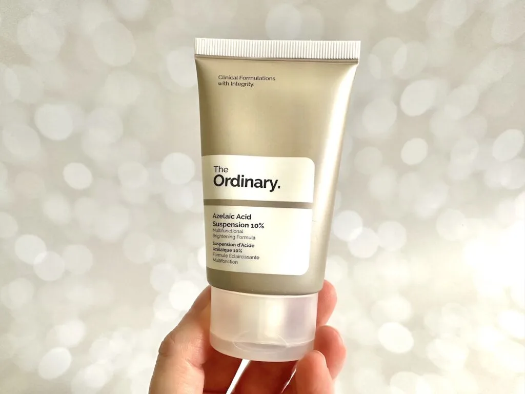 The Ordinary Azelaic Acid Suspension 10%, handheld.