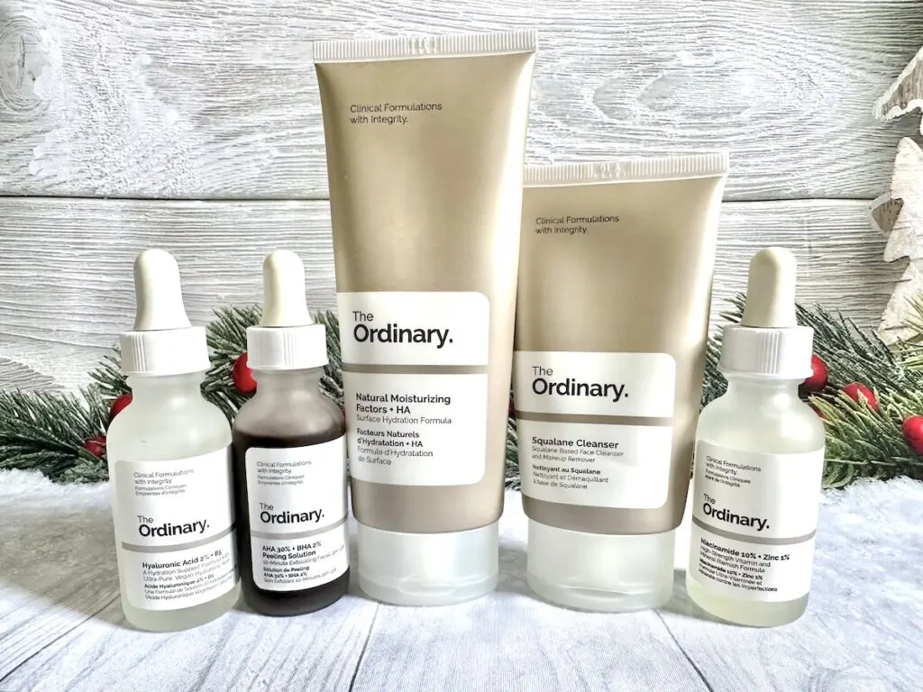 The Ordinary Black Friday Sale: The Ordinary Hyaluronic Acid, AHA 30% + BHA 1% Peeling Solution, The Ordinary Natural Moisturizing Factors + HA, The Ordinary Squalane Cleanser, The Ordinary Niacinamide Serum.