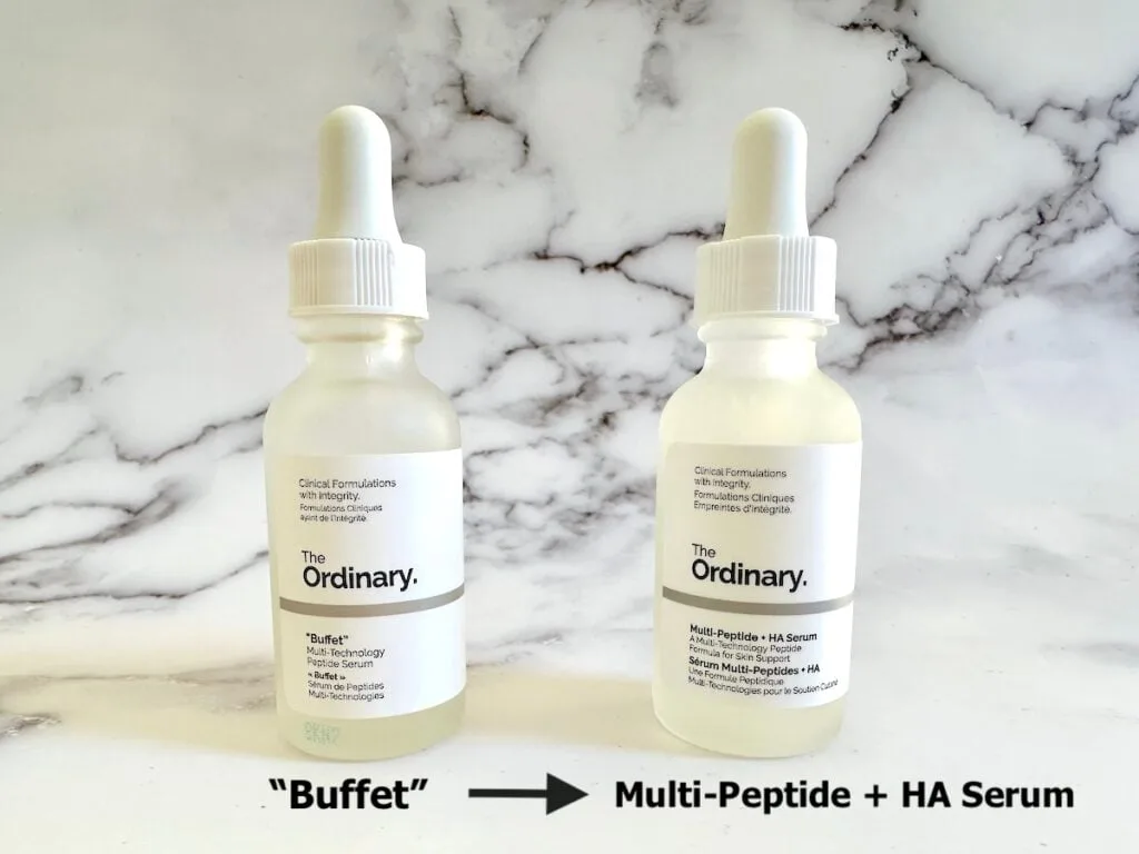 The Ordinary “Buffet” and The Ordinary Multi-Peptide + HA Serum