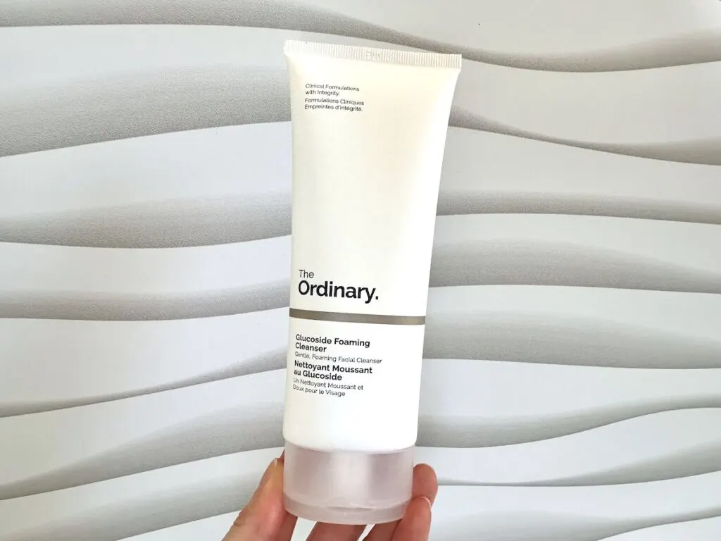 The Ordinary Glucoside Foaming Cleanser, handheld.