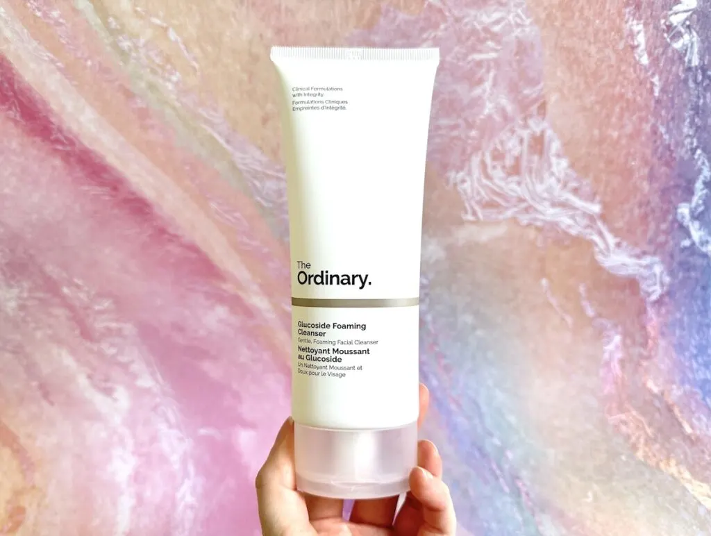 The Ordinary Glucoside Foaming Cleanser, handheld.