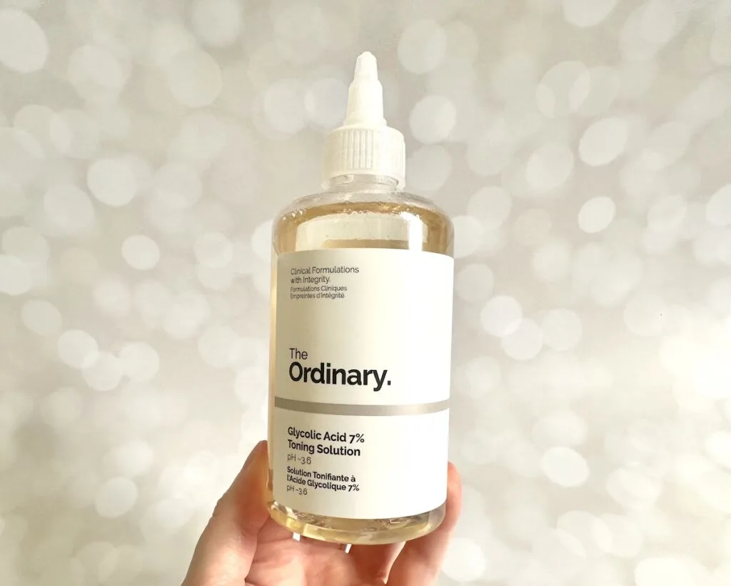 The Ordinary Glycolic Acid 7% Toning Solution, handheld.