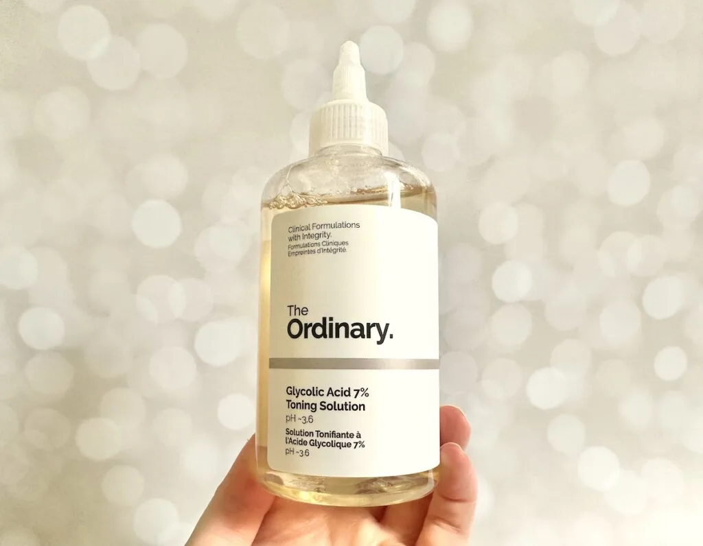 The Ordinary Glycolic Acid 7% Toning Solution, handheld.