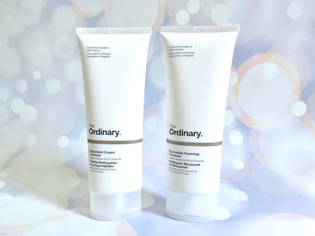 The Ordinary Glycolipid Cream Cleanser and The Ordinary Glucoside Foaming Cleanser.