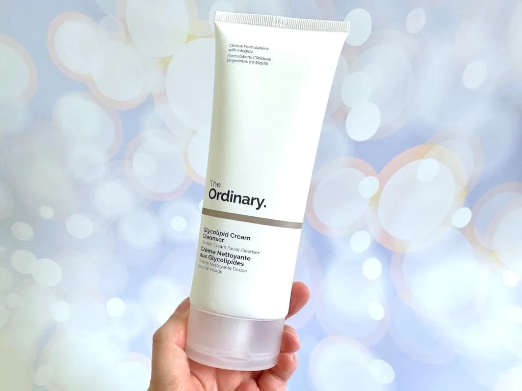 The Ordinary Glycolipid Cream Cleanser, handheld.