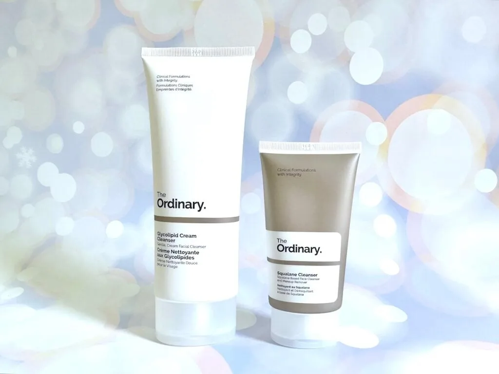 The Ordinary Glycolipid Cream Cleanser and The Ordinary Squalane Cleanser.