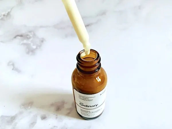 The Ordinary Granactive Retinoid 2% Emulsion sampled with dropper