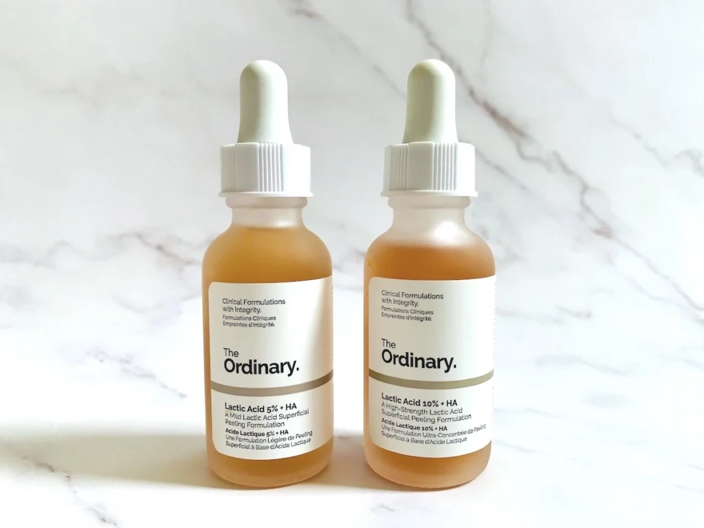 The Ordinary Lactic Acid 5% + HA and The Ordinary Lactic Acid 10% + HA serums