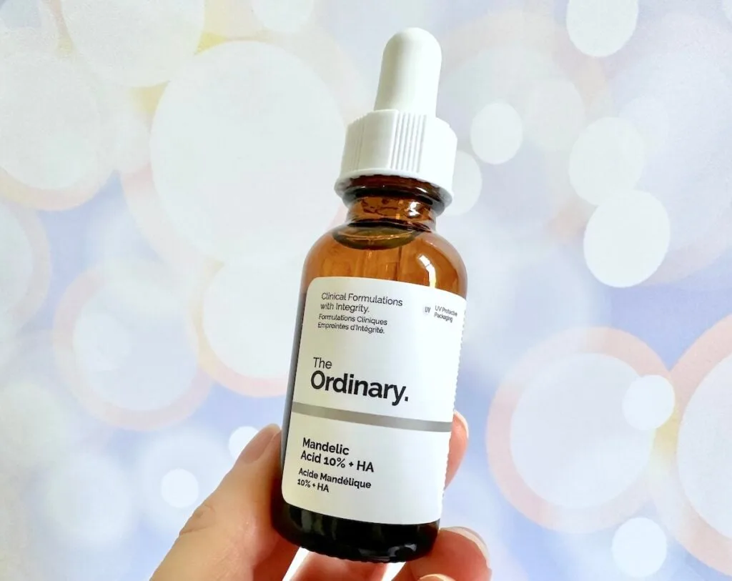 The Ordinary Mandelic Acid 10% + HA, handheld.