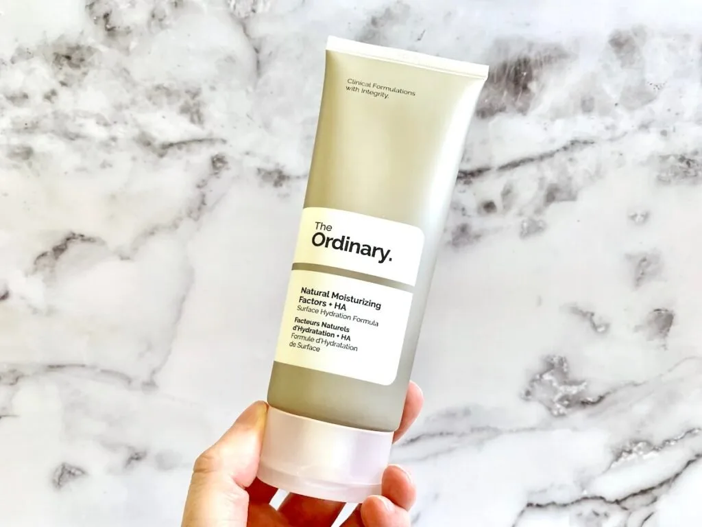 The Ordinary Natural Moisturizing Factors + HA handheld.