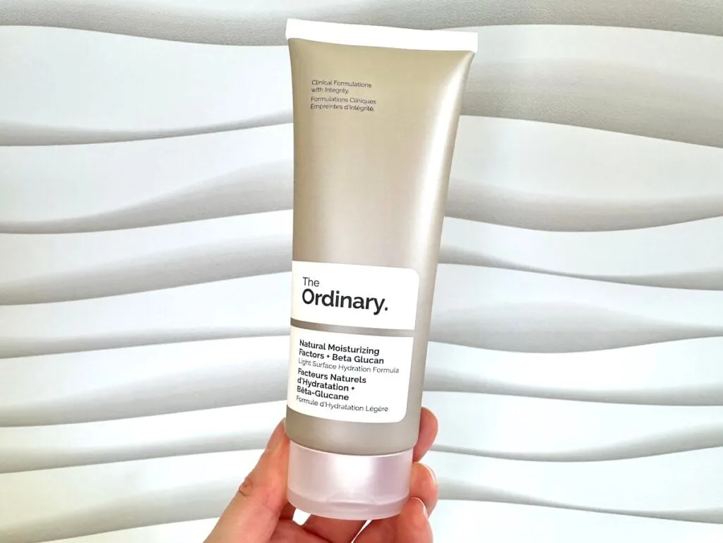 The Ordinary Natural Moisturizing Factors + Beta Glucan, handheld.