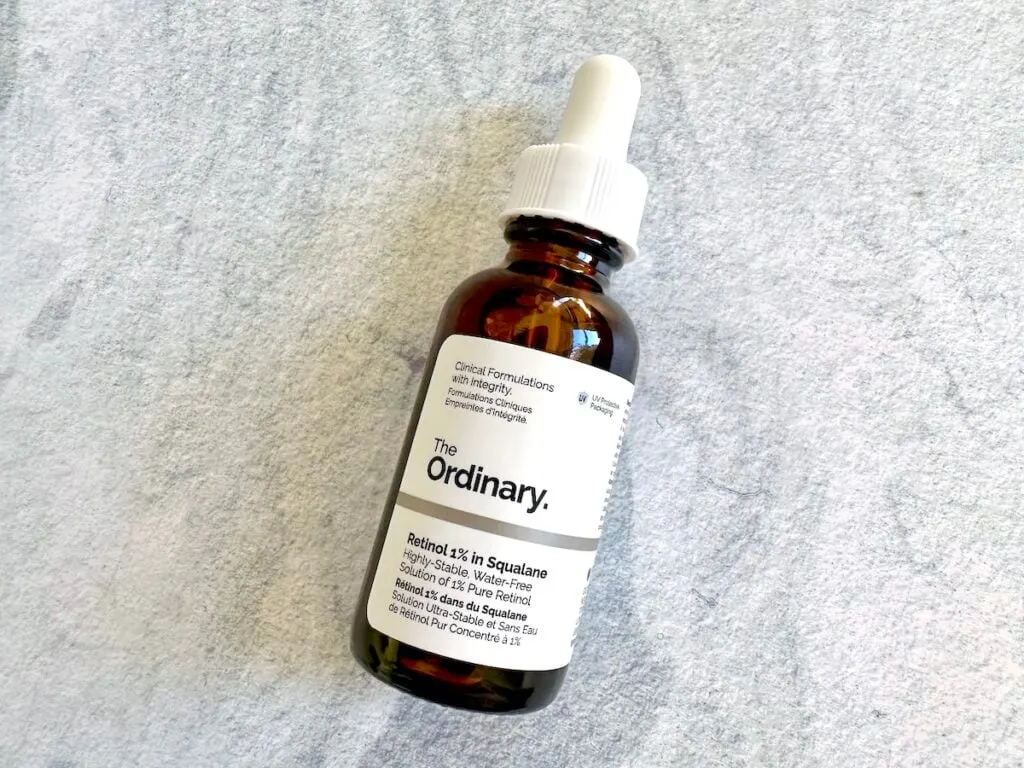 The Ordinary Retinol 1% in Squalane flatlay.