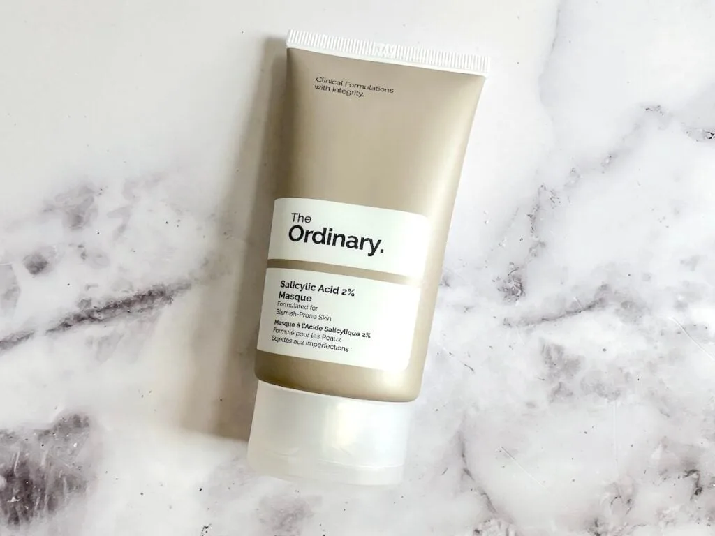 The Ordinary Salicylic Acid 2% Masque flatlay.