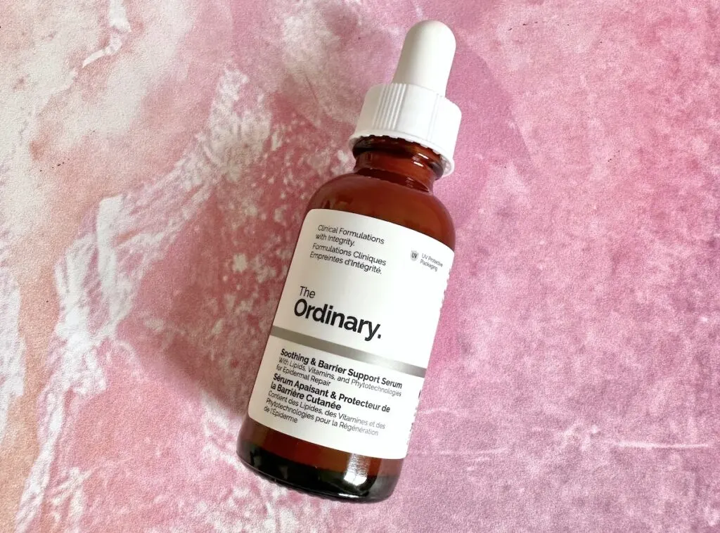 The Ordinary Soothing & Barrier Support Serum, flatlay.