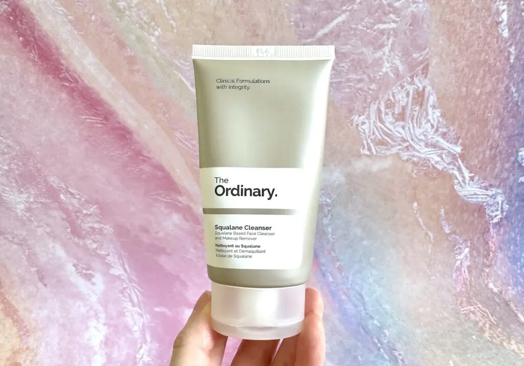 The Ordinary Squalane Cleanser, handheld.