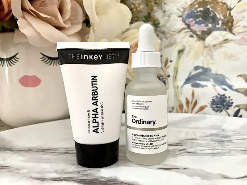 The Inkey List and The Ordinary Alpha Arbutin Serums