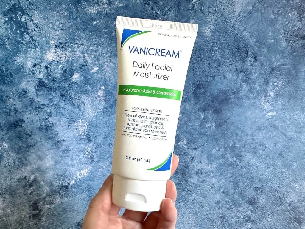 Vanicream Daily Facial Moisturizer handheld.